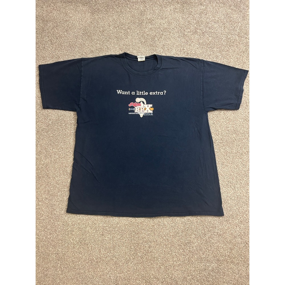 Cleveland Indians T-Shirt Mens XL Navy Blue Excellent Progressive Field